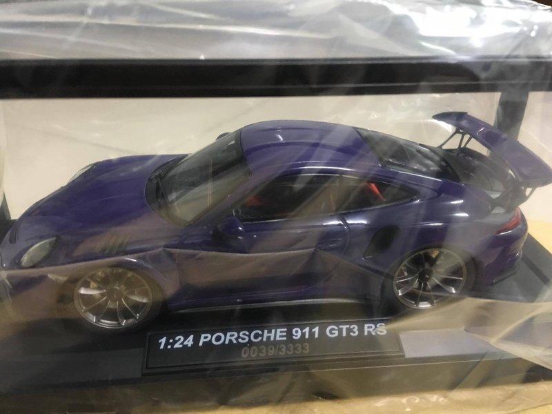 7-11 PORSCHE 保時捷 經典 911系列 1:24 鋅合金 典藏 模型車 單售 紫色款