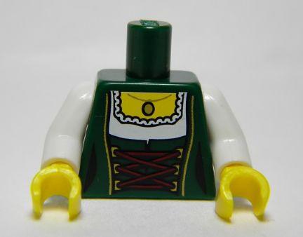 樂高王子 LEGO 71002 麵包廚娘 女生 身體 項鍊 深綠色 973pb1495c01 (A-243) 缺貨中
