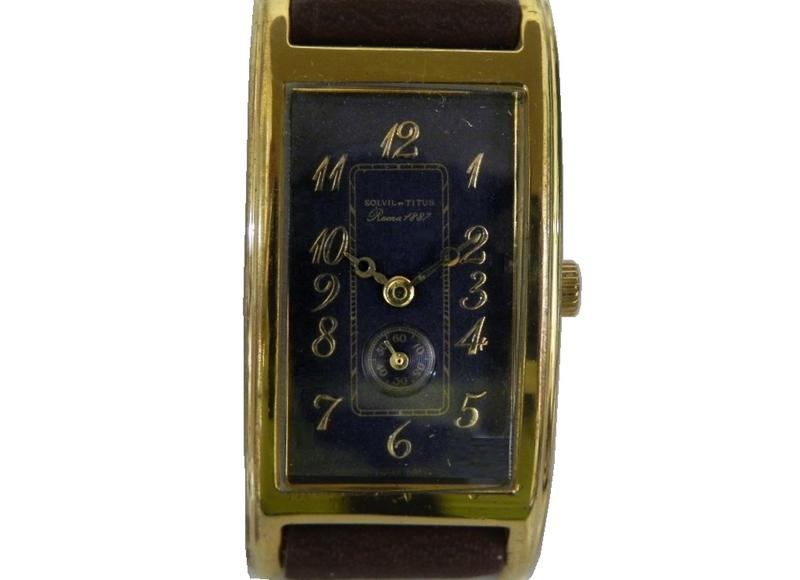 [專業模型] 石英錶 [TITUS 315695] 鐵達時長方形表[黑色面+小秒針] 時尚/古董/軍錶[新品]