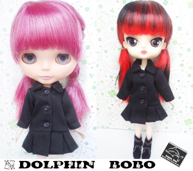 Dolphin Bobo娃衣工作室~時尚黑色外套