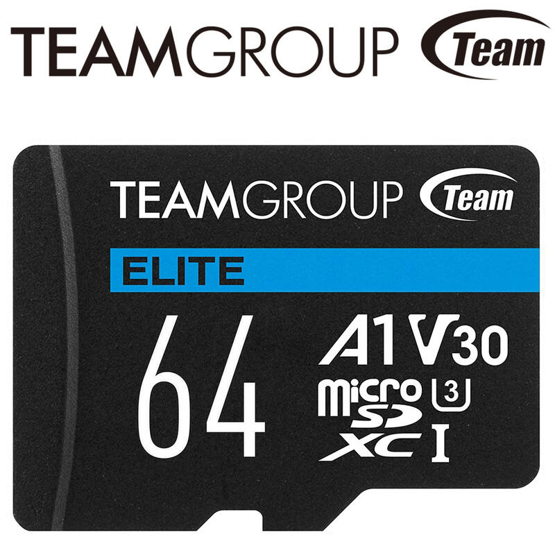 【公司貨】Team 十銓 64G 64GB ELITE microSDXC TF UHS-I U3 A1 V30