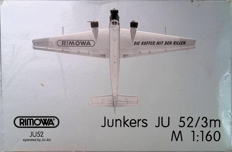 早期RIMOWA JU52模型飛機Junkets JU 52/3m M 1:160 ～～ | 露天