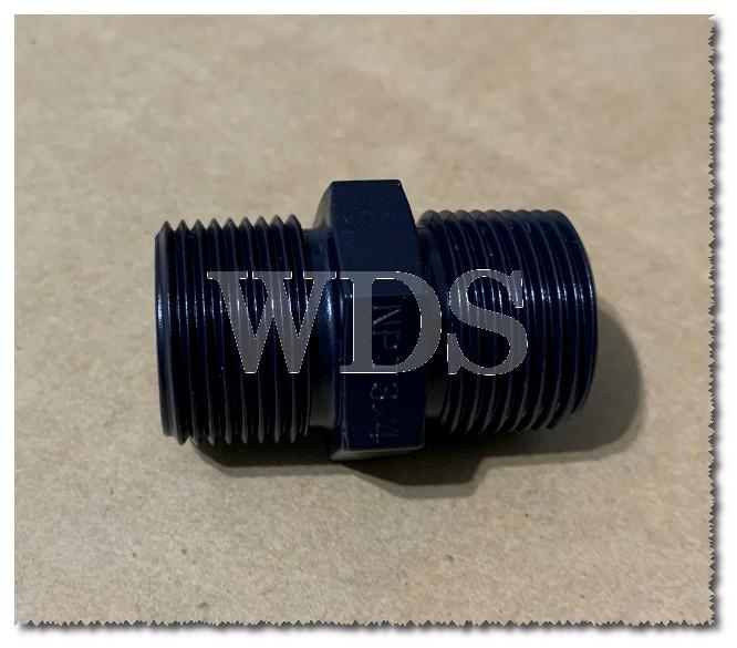 (WDS)6分塑膠立布(NPT)塑膠接頭 外牙直通 外牙接頭 雙外絲.1顆只要25元