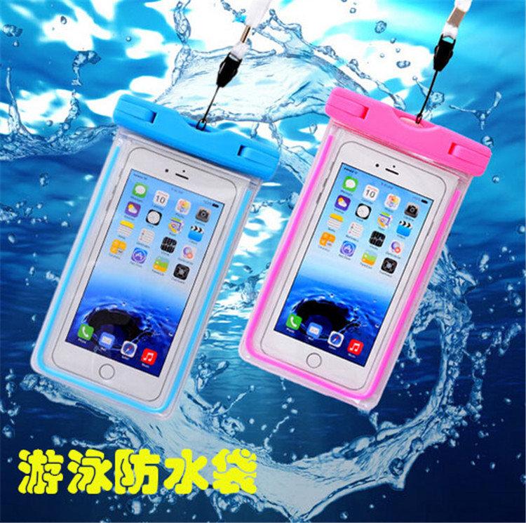 iphone 6 PLUS 手機防水袋 夜光 透明 熒光 防水袋 5.5吋以下 通用款 防水套 游泳 漂流 潛水 手機套