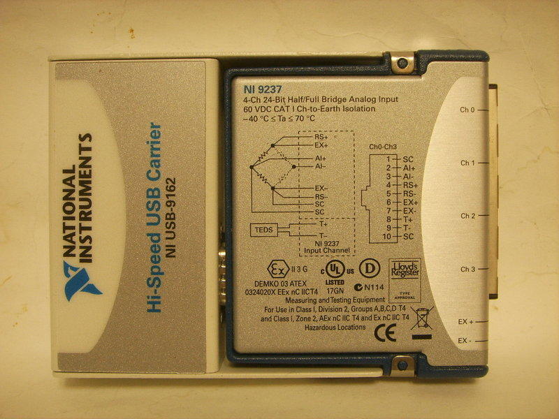 NI USB-9162 ( C 系列 USB 單模組接線盒 ) + NI 9237 ( 24-Bit Simultaneous Bridge Module ) 出售，可以面交。