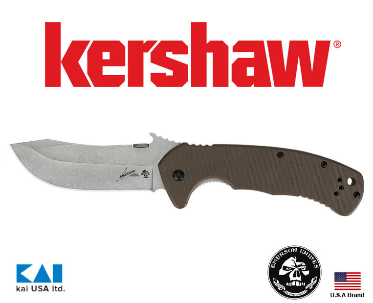 美國Kershaw折刀Emerson CQC-11K石洗面D2鋼灰色G10握柄【KS6031D2】