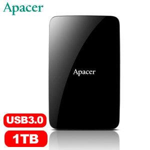 限量下殺【Apacer宇瞻】AC233 USB3.0 1TB 2.5吋行動硬碟(黑色) 500G/2TB可參考