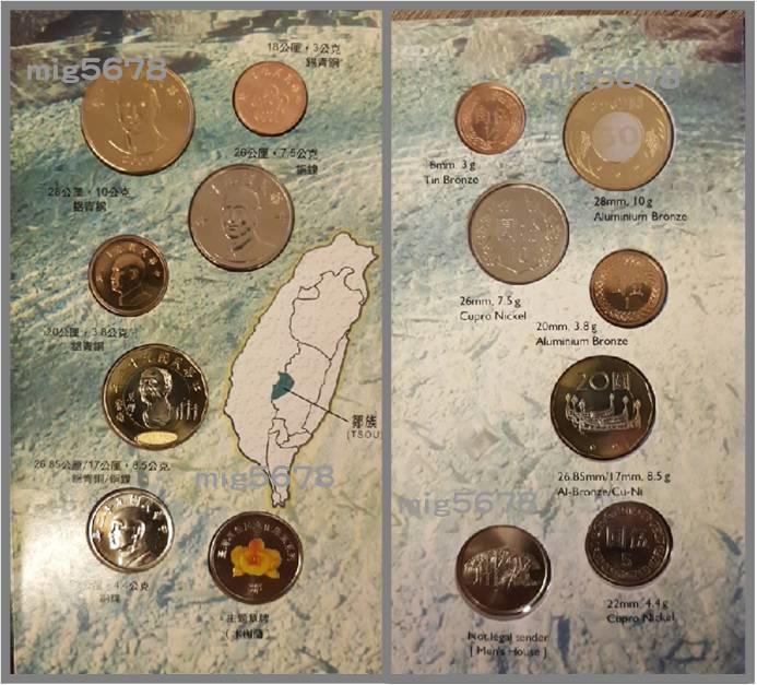 中華民國92年 新台幣硬幣套裝組合 鄒TSOU 臺灣 原住民文化采風系列
