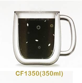🌟現貨免運🌟仙德曼雙層玻璃咖啡杯 兩入組 雙層玻璃杯 雙層杯 玻璃雙層杯 雙層咖啡杯  CF1350 350ML