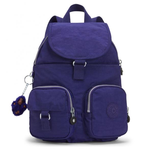 正貨全新未拆封 Kipling 現貨 含吊牌 Lovebug Small Backpack 紫/灰 素面拉鍊開口尼龍後背