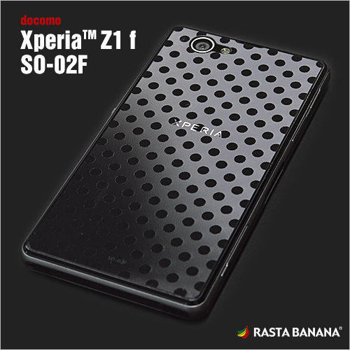 日本製Sony Xperia Z1 Compact D5503 高質感 透明 波爾卡圓點紋 水玉紋 背貼 保護貼 保護膜 Rasta Banana Z496SO02F3