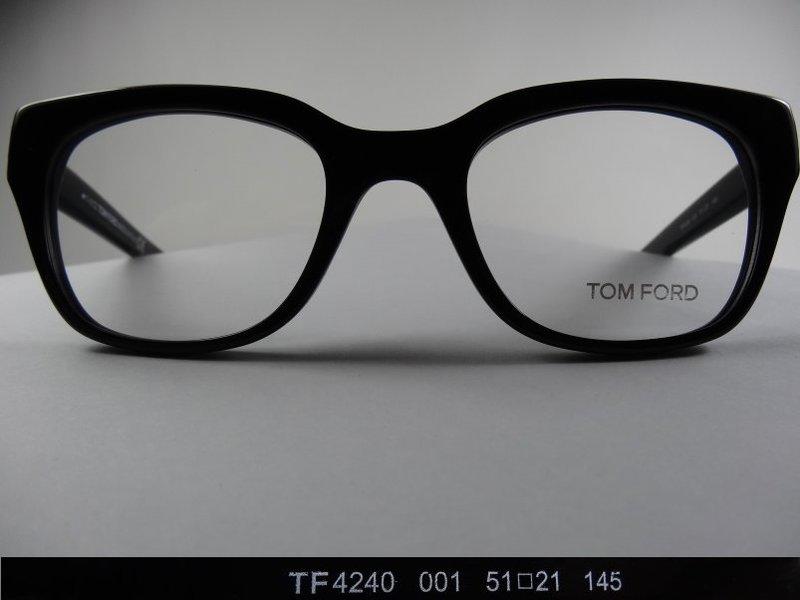 信義計劃眼鏡】全新真品Tom Ford 光學眼鏡義大利製黑色復古框搭配領帶