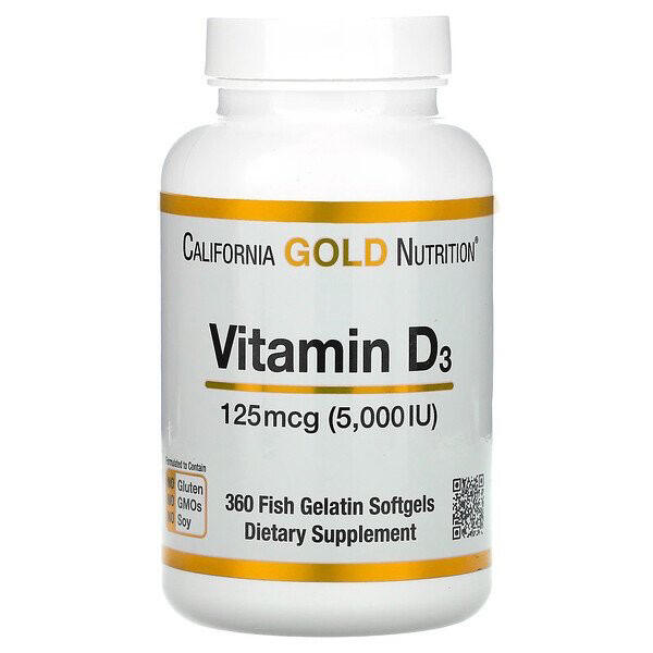 🔥現貨🇺🇸 California Gold Nutrition 維生素 D3 5000/2000IU 90/360