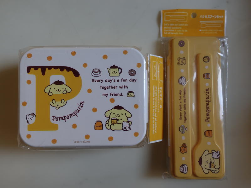全新 三麗鷗布丁狗 餐盒湯匙筷子餐具組 保鮮盒便當盒點心盒 日本製 非Hello Kitty