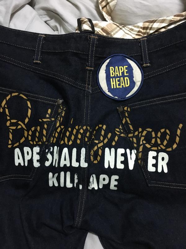 bape bathing ape japan jeans denim nowhere busy works 牛仔