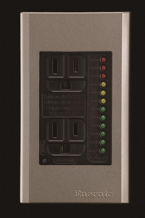 【翌能電子】智慧型安全插座 壁插座 LED用電顯示 過載自動斷電 防火材質 3P接地 美觀 (古銅+黑色)