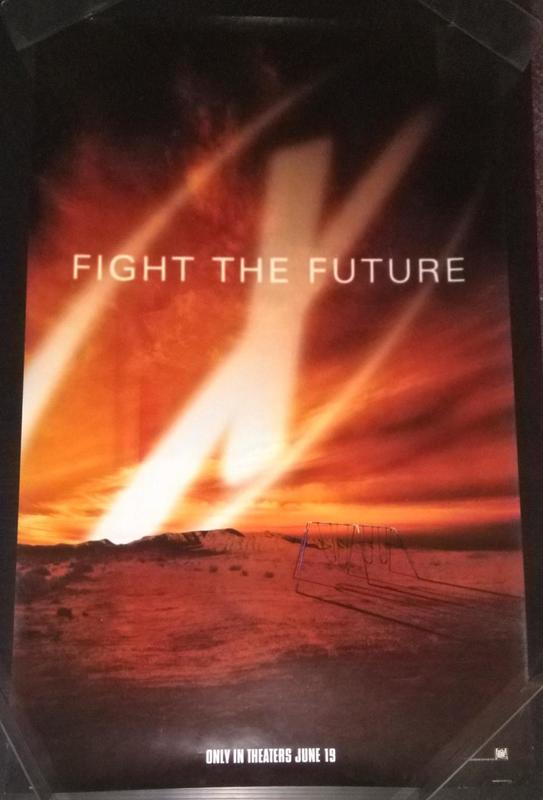 絕版【美國雙面原版電影海報】X檔案：征服未來 The X-Files: Fight the Future (1998年)