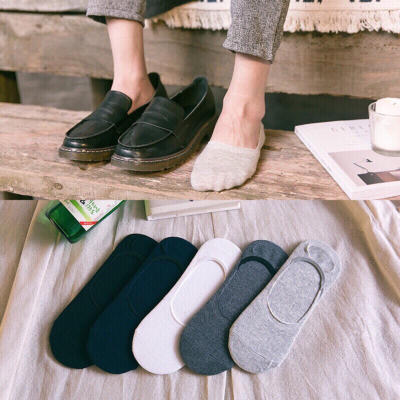 日系型男隱形襪 純色系 簡單 腳跟防滑 矽膠