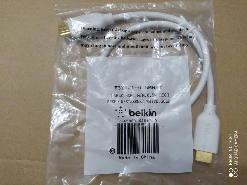 超豪華用料 美國大廠BELKIN貝爾金 HDMI線 短線跳線 高速版 HDMI 2.0版 1.4版 ARC 4KUHD