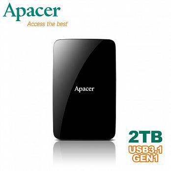 最新版 Apacer 宇瞻 AC233 2T 2TB USB3.1 2.5吋 含稅 開發票 行動硬碟 三年保固