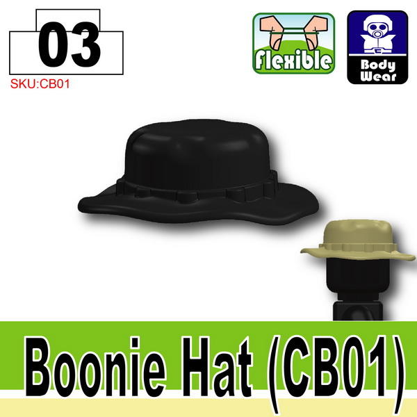 請選色_Boonie Hat (CB01)_-軟矽膠 材質-適用樂高