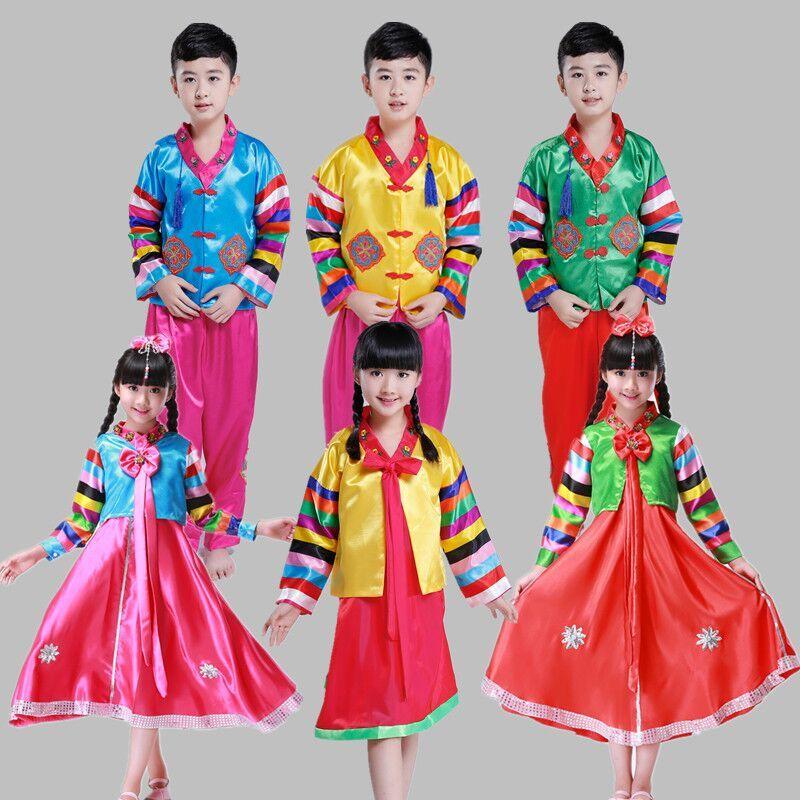 新款男童演出服男韓服少數民族服裝表演服兒童舞蹈服飾
