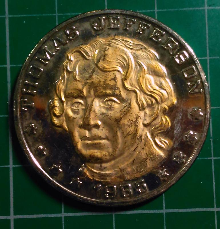外國 各式代幣紀念章  非錢幣 特價代幣 美國總統傑佛遜  品相如圖 @H1029