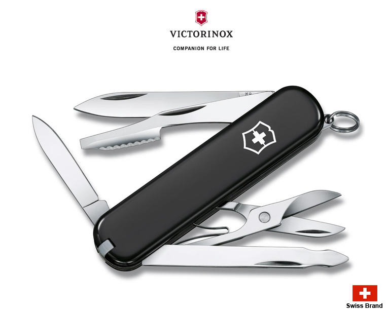 Victorinox瑞士維氏74mm瑞士刀Executive黑色10用瑞士刀【0.6603.3】