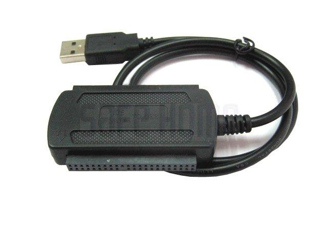 SafehomeUSB to IDE USB to SATA 三合一轉接線材，附 5V2A電源，免驅動安裝CC0402