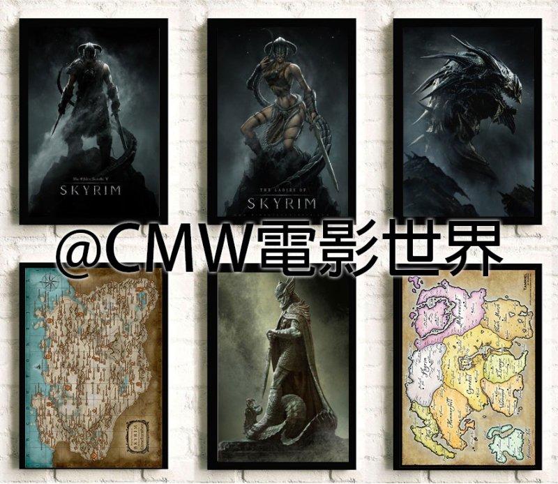 日本製油畫布~電玩海報 上古卷軸 The Elder Scrolls 掛畫 裝飾畫 @CMW電影世界 賣場多款海報~