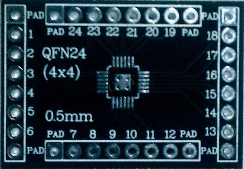 [數位DIY] QFN24(4x4) 0.5mm TO DIP 轉接板(PAD)
