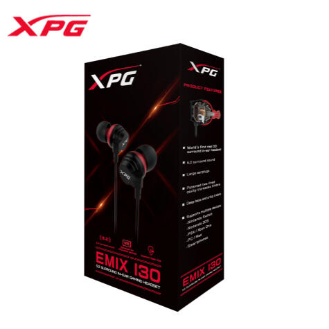 XPG威剛 EMIX I30 BK XPG C 01 入耳式耳麥 (140951)