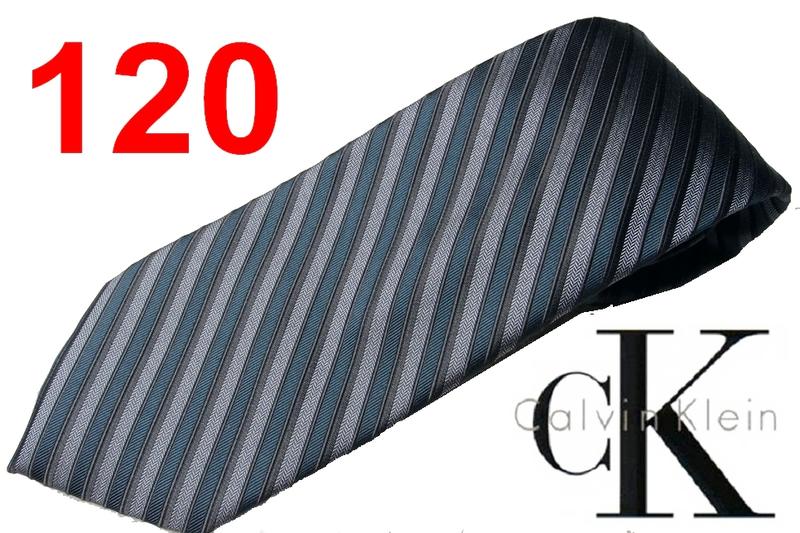 CK Calvin Klein 領帶 標準版 凱文克萊 100%絲 灰色底 斜紋 120【以靡 imy88.com】