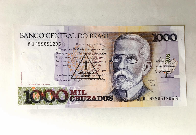 全新 1989(ND)年 巴西(1000)改值 1 cruzado