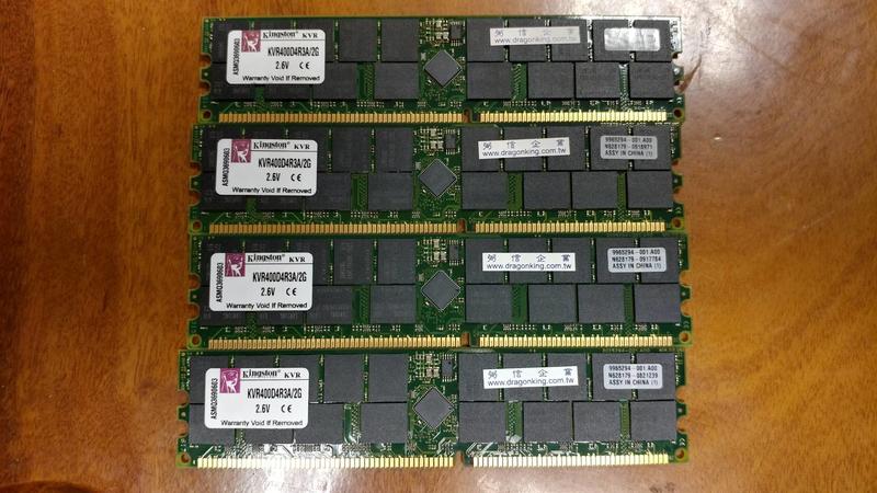 Kingston金士頓 DDR 2GB 400MHz DDR ECC Registered CL3 伺服器用記憶體