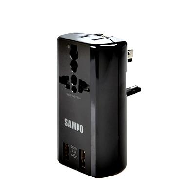 【大頭峰電器】SAMPO 聲寶 USB 萬國充電器轉接頭 EP-U141AU2-B USB充電 電源插座