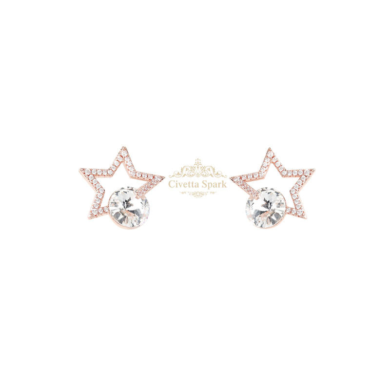 【Civetta Spark】Swarovski 施華洛世奇-星鑽耳針 E0757