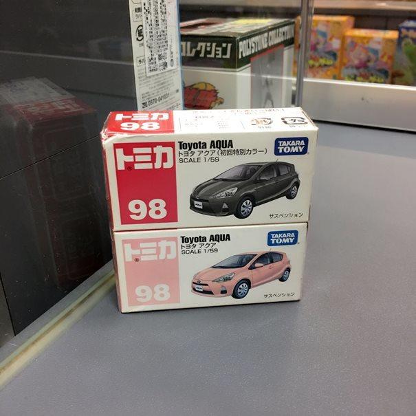 《GTS》TOMICA 多美小汽車 NO98絕版Toyota AQUA初回+普通 39256-45037