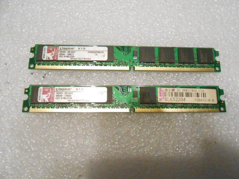 金士頓 DDR2 800 2Gx2=4G〔KVR800D2N6〕（愛爾達）（3）【雙通道、原廠終身保固】