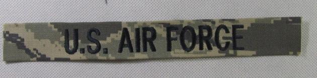 美國 空軍 ABU U.S. AIR FORCE 字樣 名條 虎斑迷彩 美軍 公發品 後面沒有加魔鬼氈