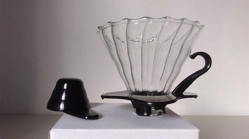 訂製版 玻璃圓錐弧面螺旋紋 咖啡濾杯1~4人份 耐熱玻璃 免濾紙 環保 錐形 V型V60可參考 搭手沖壺 細口壺使用最佳