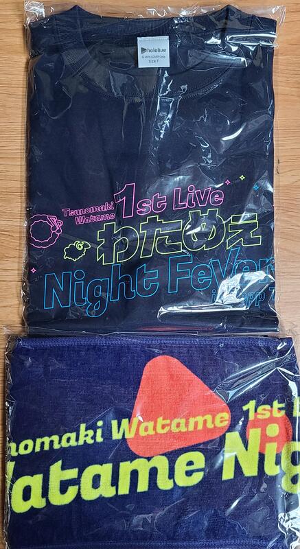 [ALG] 現貨 Hololive 角卷綿芽 1st Live Night Fever!! T-Shirt 毛巾