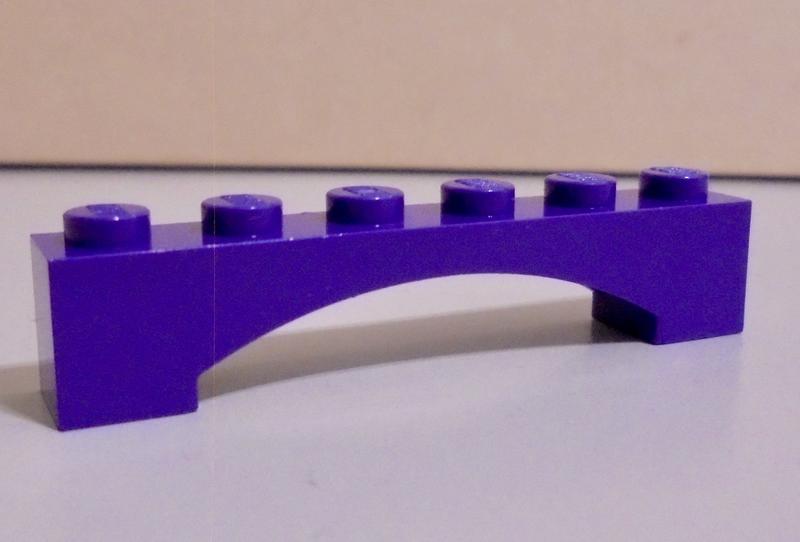 【LEGO樂高】城市系列建築零件 Dark Purple 深紫色1x6 格 拱型外框 圓弧形拱門零件 Arch