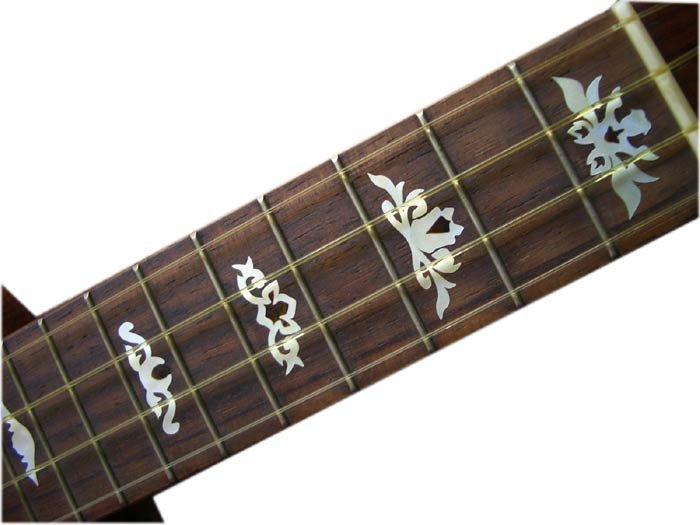 日本InlaySticker 吉他 烏克麗麗 貼紙Ukulele Deluxe 白色鑲貝 吉他貼紙 鑲貝圖案 日本製