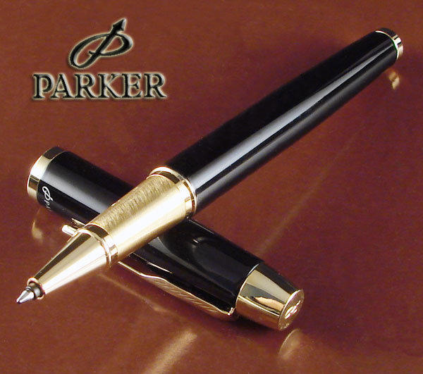 【UZ文具】原廠 PARKER派克 IM 經典高級系列麗黑金夾鋼珠筆(P0799980)