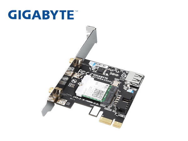 「阿秒市集」技嘉 GC-WBAX200 無線網卡 PCI-E 2400M 2dBi 可拆天線 AX雙頻 藍牙5.0
