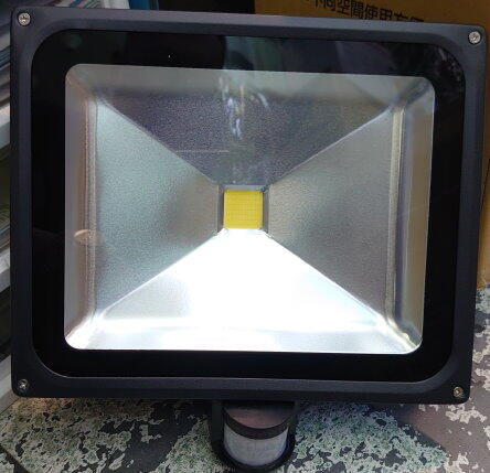 大功率IP65防水等級50W LED白光人體感應投射燈具