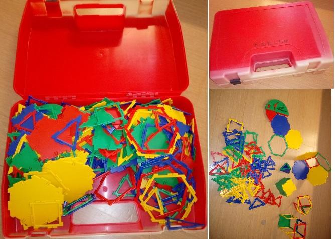 兒童積木玩具268件組 進口玩具 附提箱、教學量角器