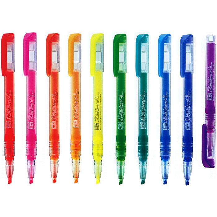 【UZ文具】日本 ZEBRA 斑馬  SPAKY-1直液式螢光記號筆(WKP1) 10色可選
