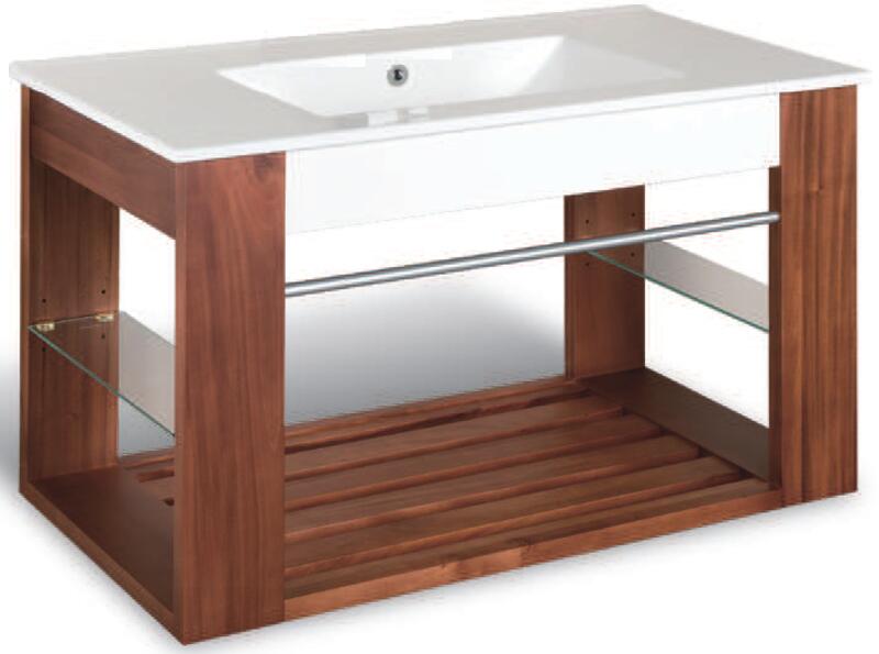【AT磁磚店鋪】Corins 柯林斯 恩比特 AM-100 南洋風 100cm 浴櫃組 桃花心木 南洋檜木 實木浴櫃